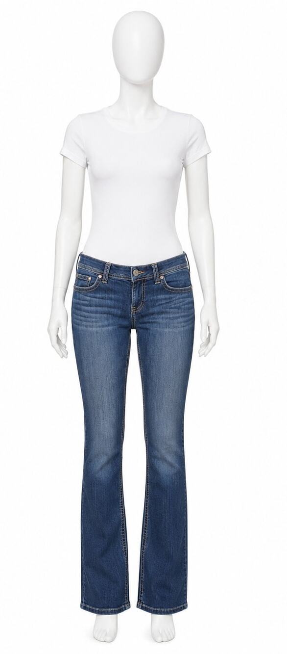 BKE Denim Culture Bootcut Jeans Women’s 27R 30x28 Medium Wash Stretch Low Rise